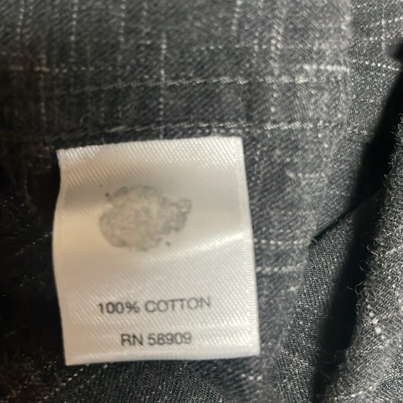 ROWM Men’s Dark Gray Flannel Button Down Shirt Small - Picture 5 of 5